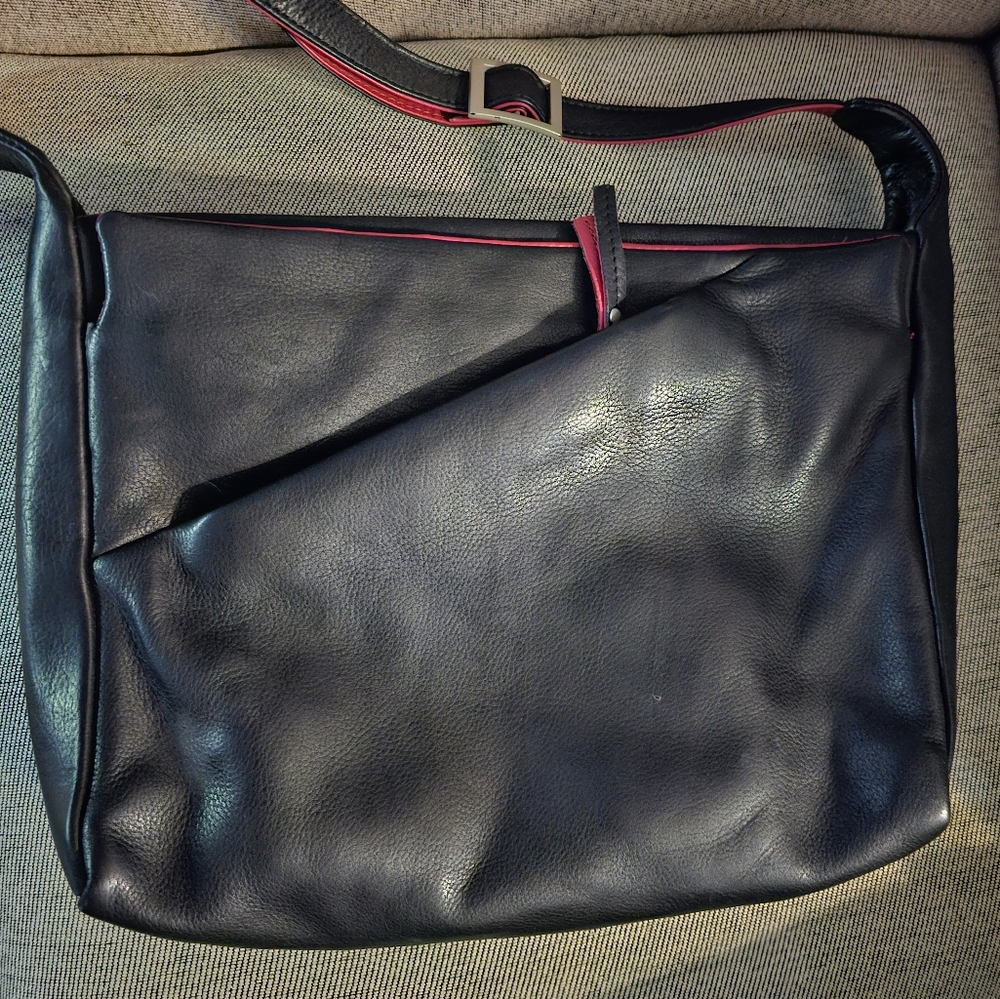 Red & Black leather bag